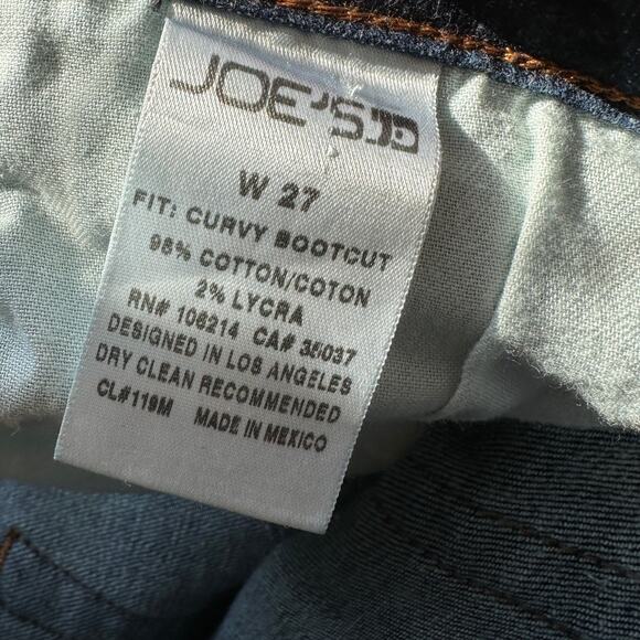 Joe's Dark Blue Wash Curvy Bootcut Rosie Jeans 27 - Picture 8 of 12